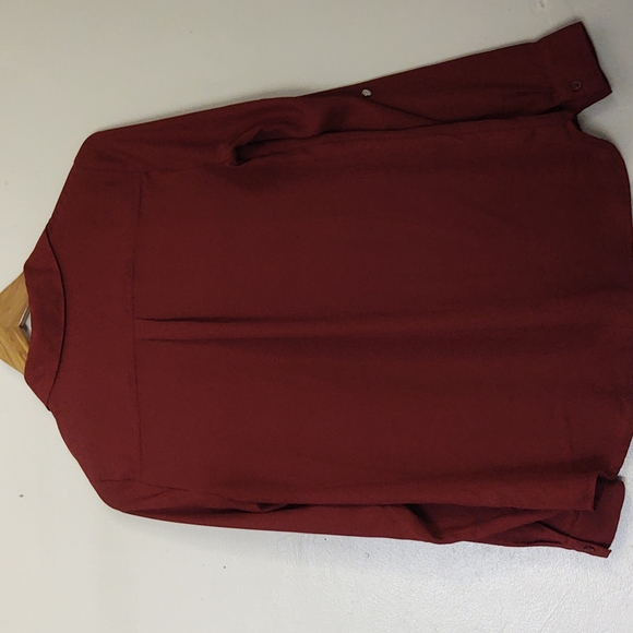 Apt.9 Burnt Orange Red Button up Long sleeve Dress Career Blouse sz S women's - Picture 10 of 14